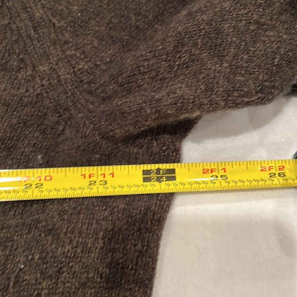 Dark Green/Brown V Neck Sweater 80% Lambs Wool / 20% Nylon Men’s XL - Picture 14 of 16